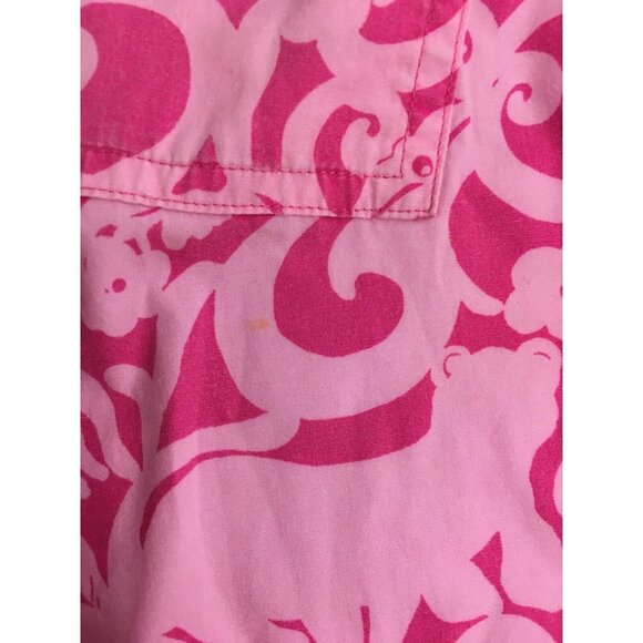 Vtg Lilly Pulitzer Pink 7Cs Print Crop Pants Girls Sz 5 - Picture 14 of 16